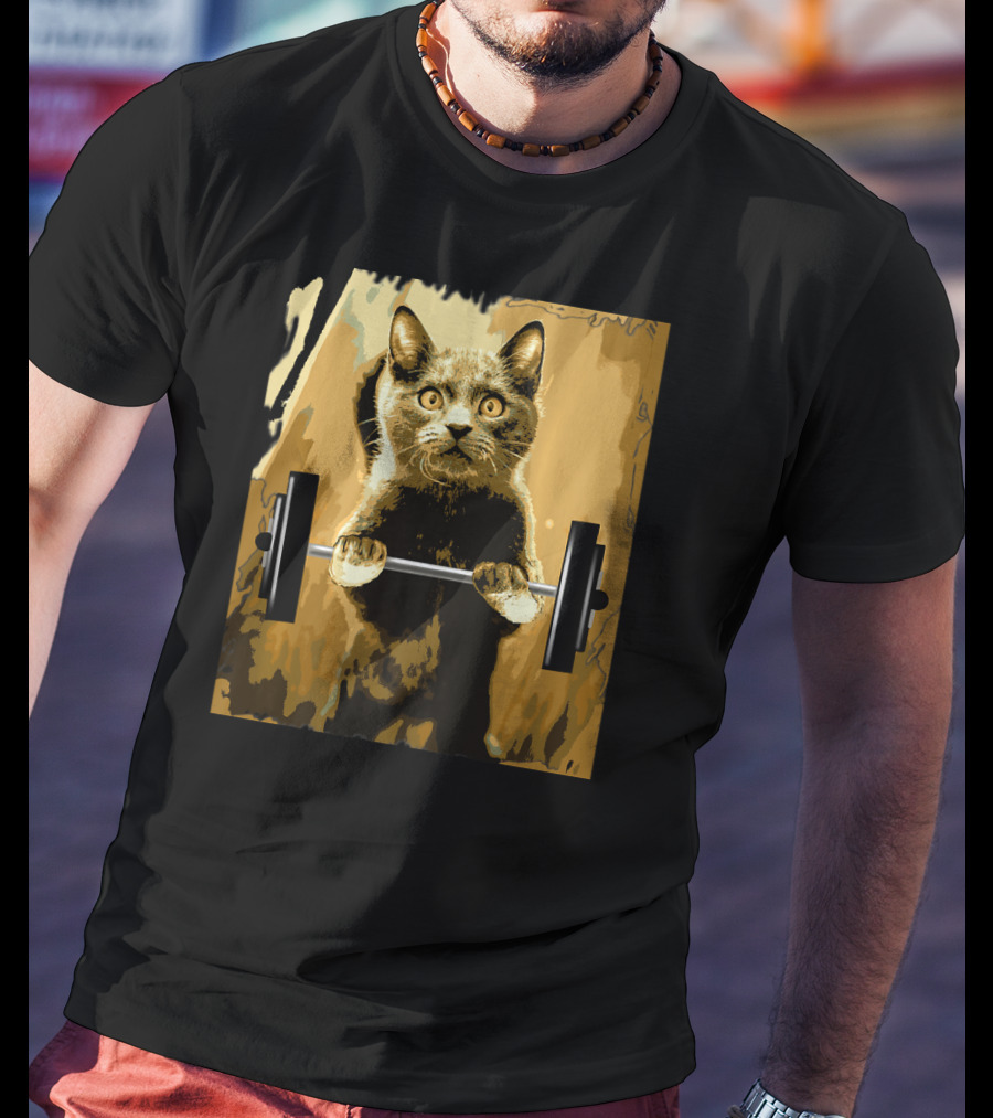 Cat Lifting Weightlifting Cat Training Strength T-Shirt