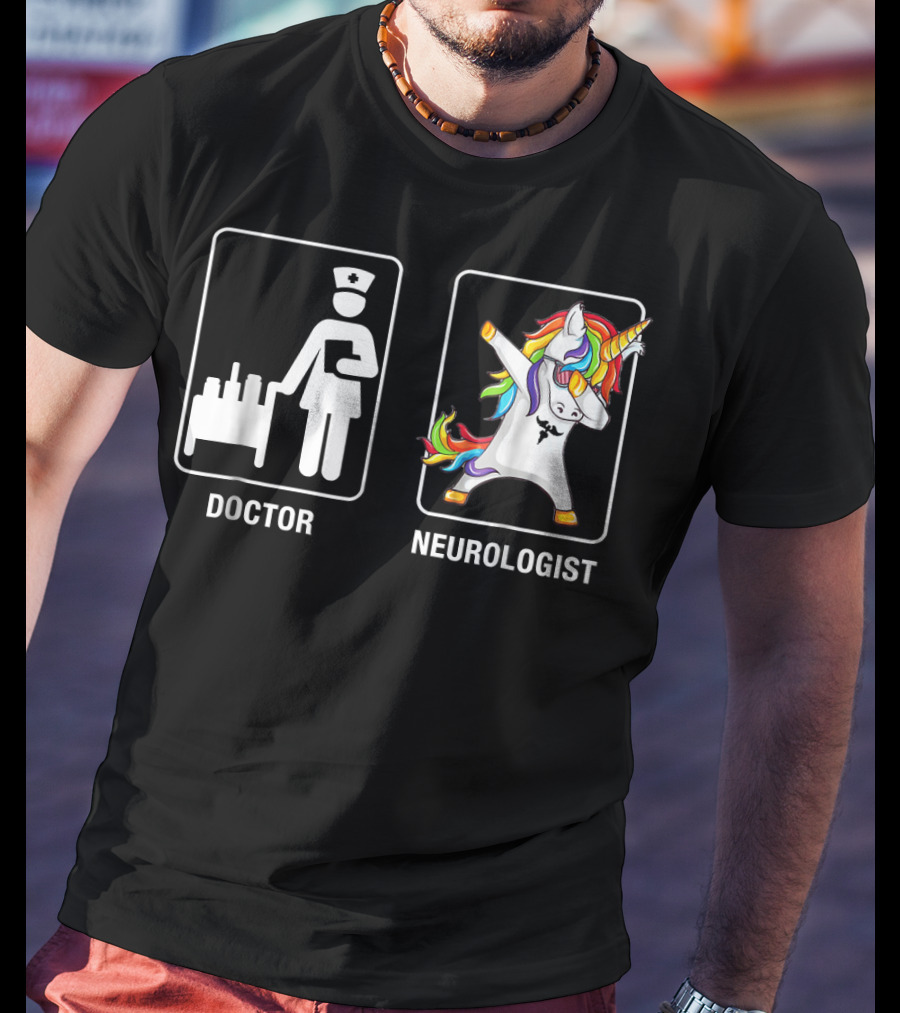 Doctor Neurologist Unicorn Dabbing T-Shirt