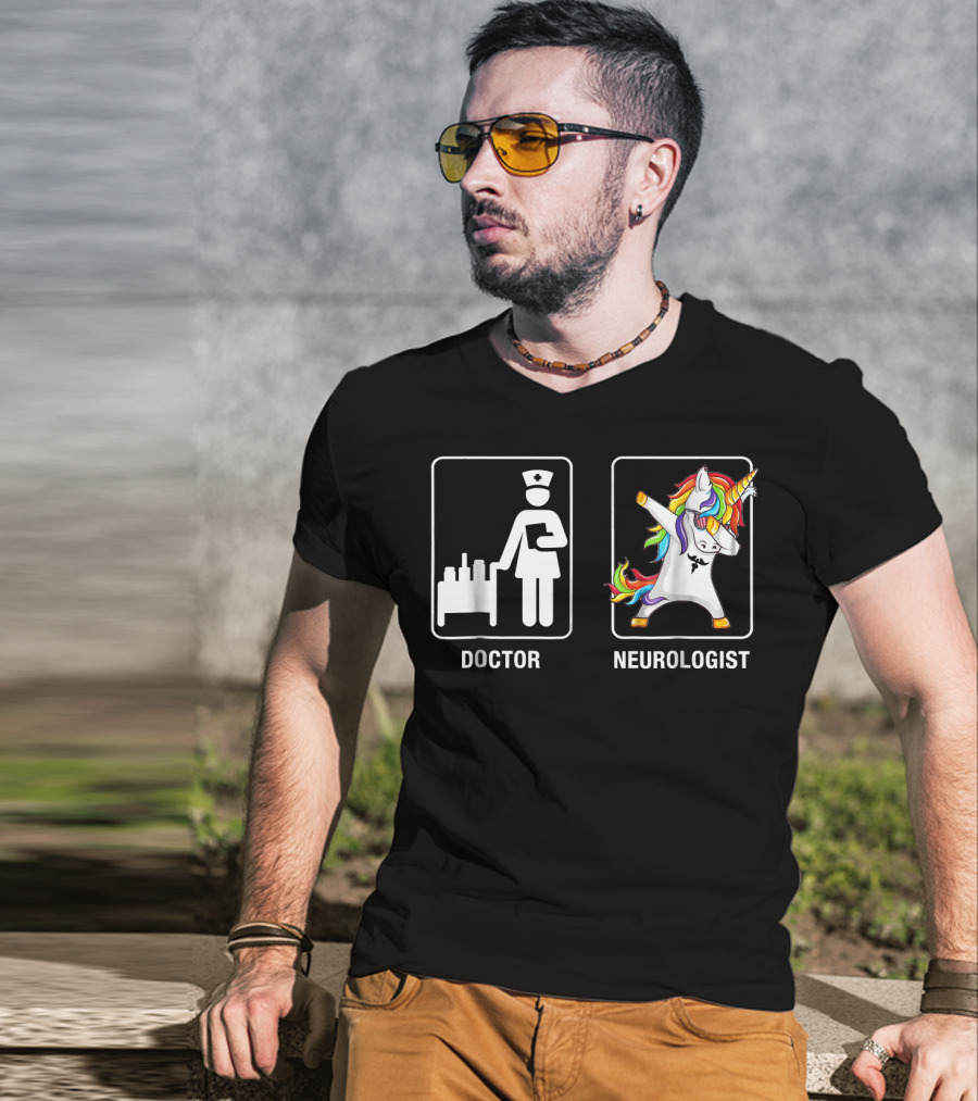 Doctor Neurologist Unicorn Dabbing T-Shirt