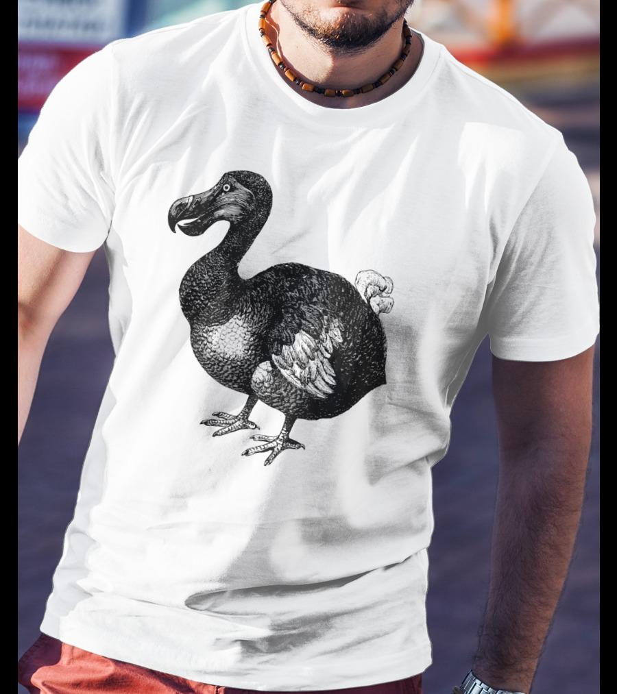 Dodo Bird Ornithology Black Line T-Shirt