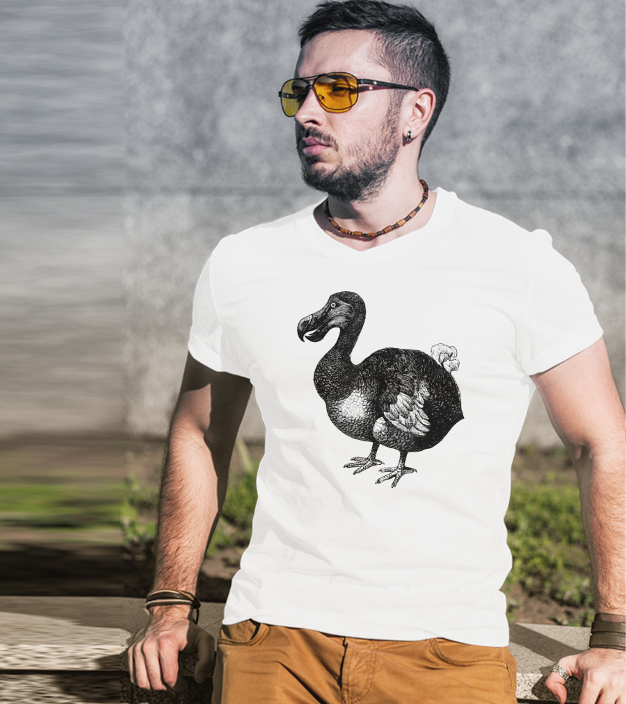 Dodo Bird Ornithology Black Line T-Shirt