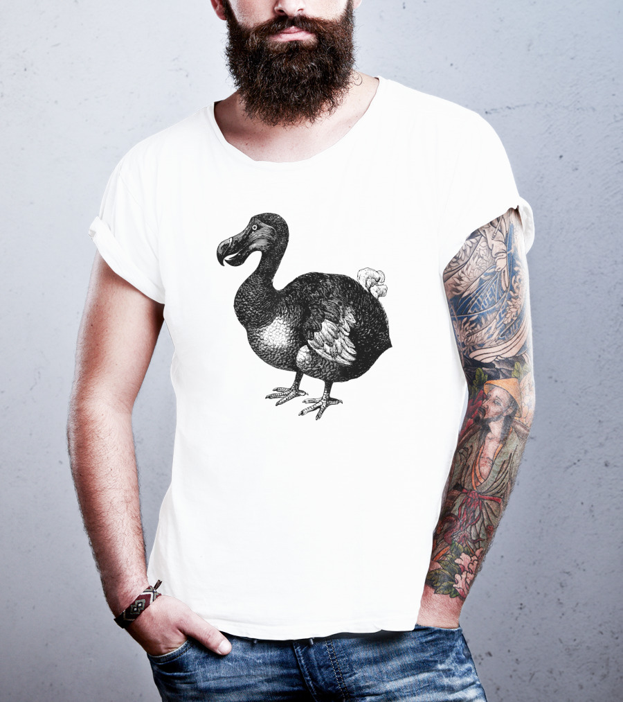 Dodo Bird Ornithology Black Line T-Shirt