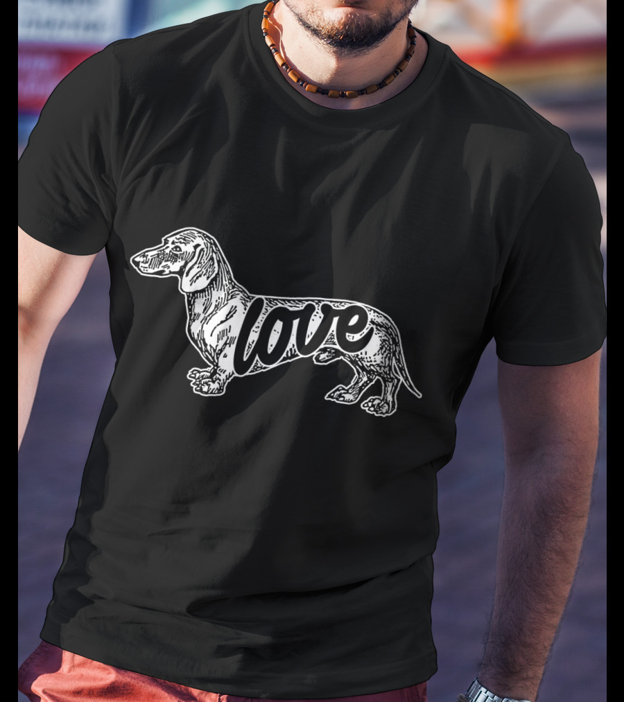 Love Dachshund Valentine Dog Breed Idea T-Shirt