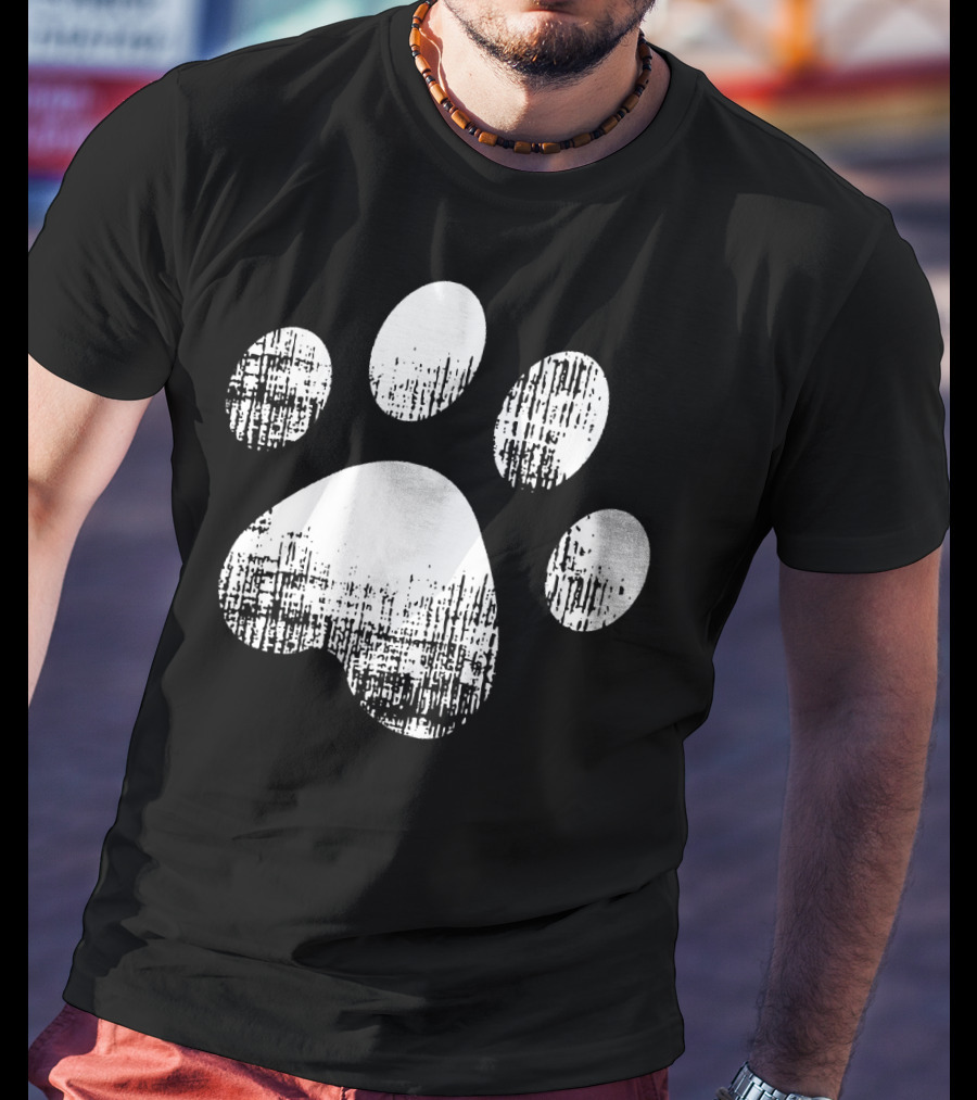 Dog Paw Print Funny For Pet Parents T-Shirt