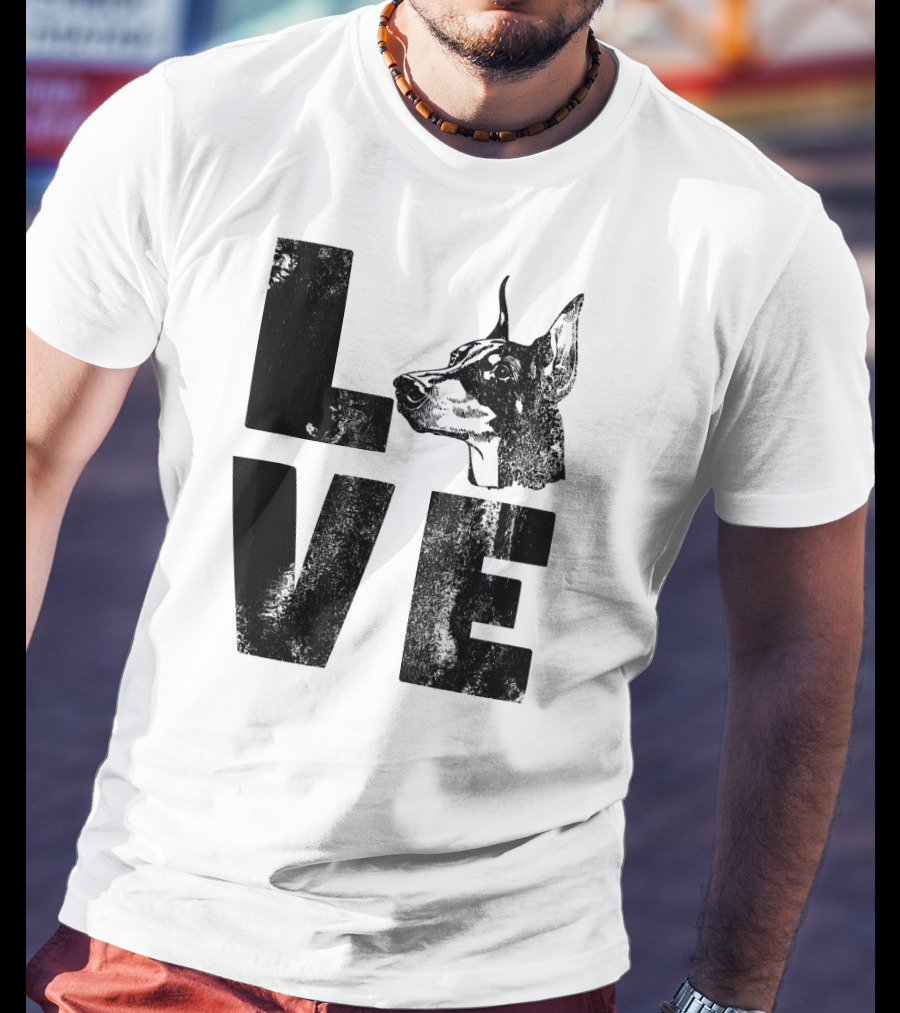 LOVE Doberman Pinscher Dog T-Shirt