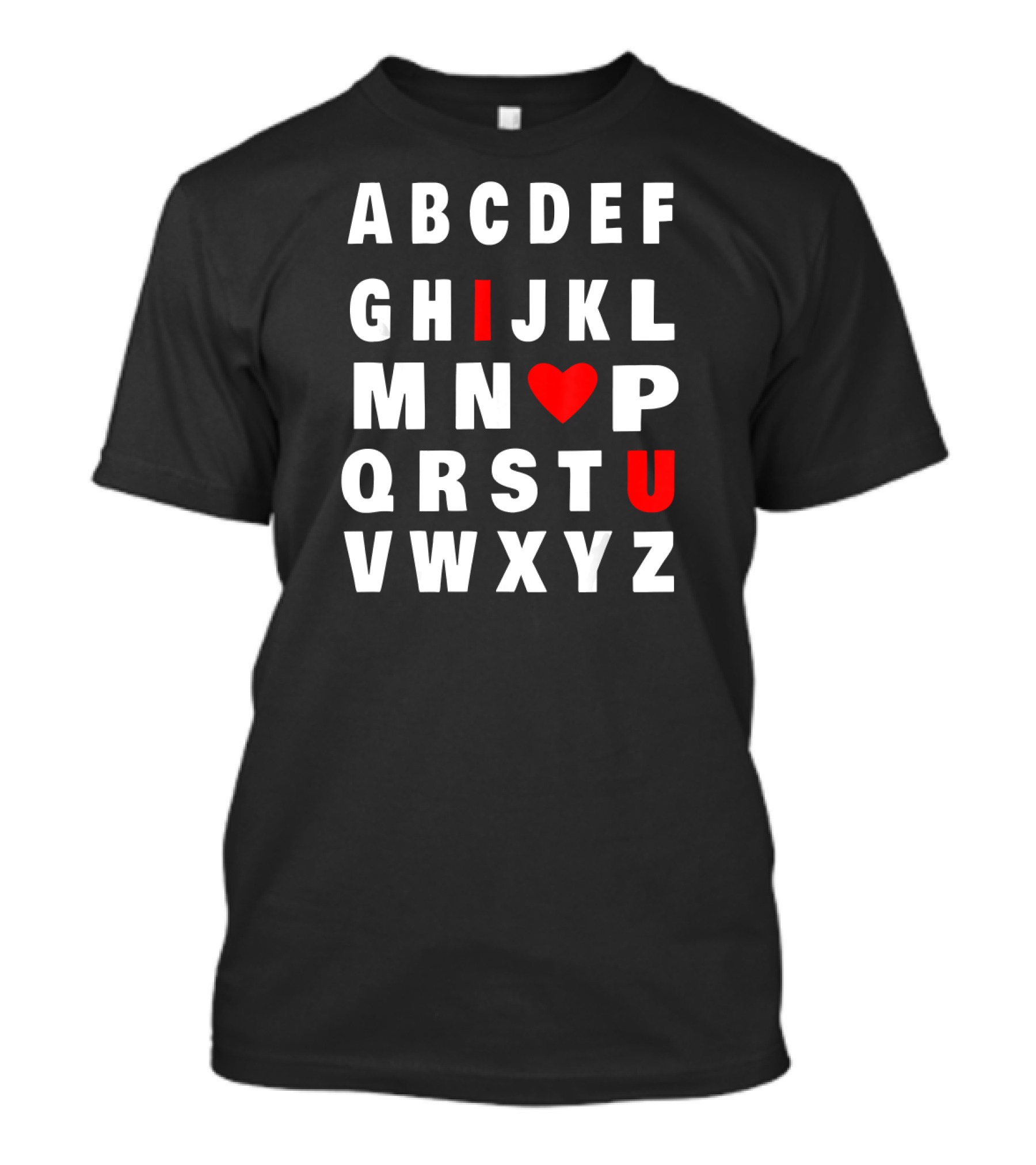 ABC Alphabet I Love You Kids Teach T-Shirt