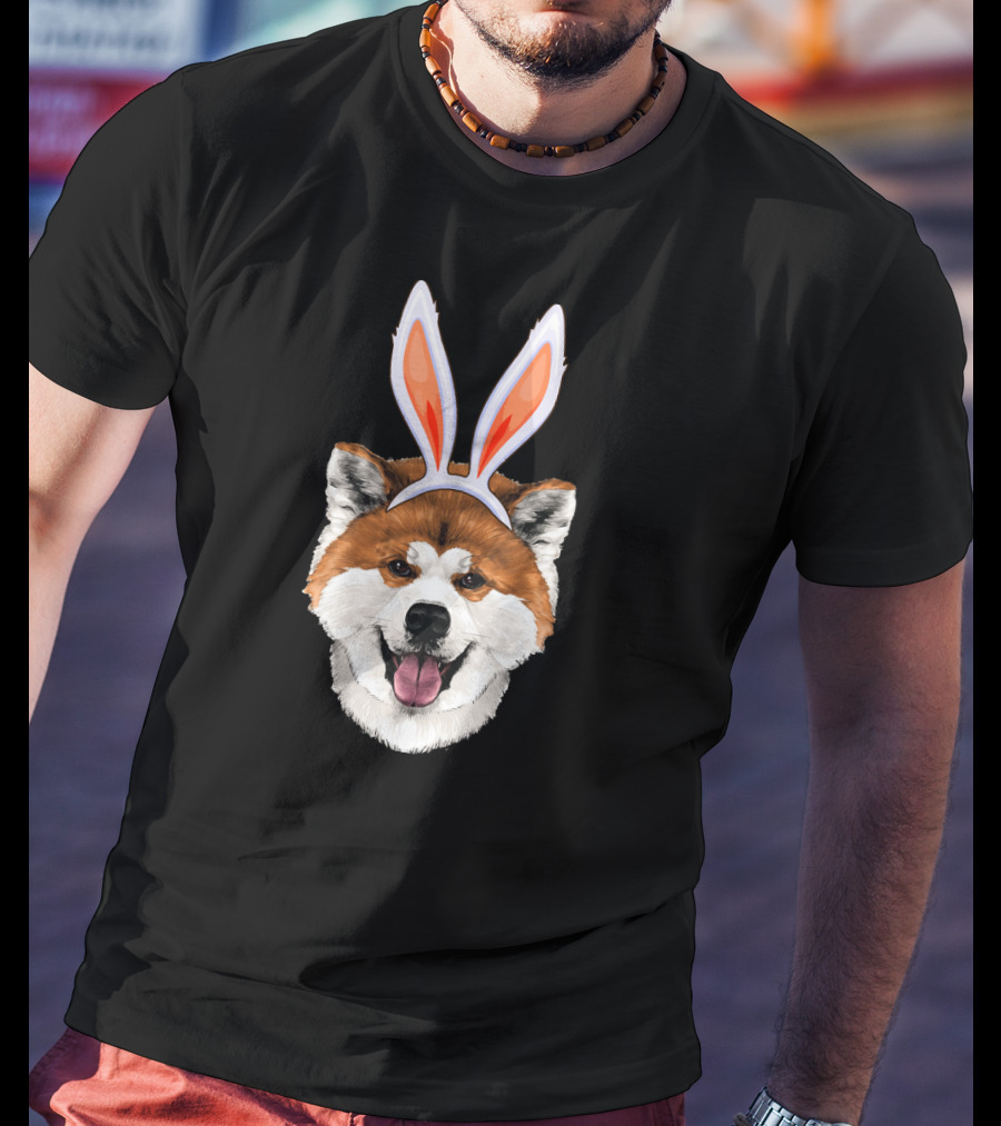 Akita Easter Bunny Akita Dog Lover Swe Funny Canine T-Shirt