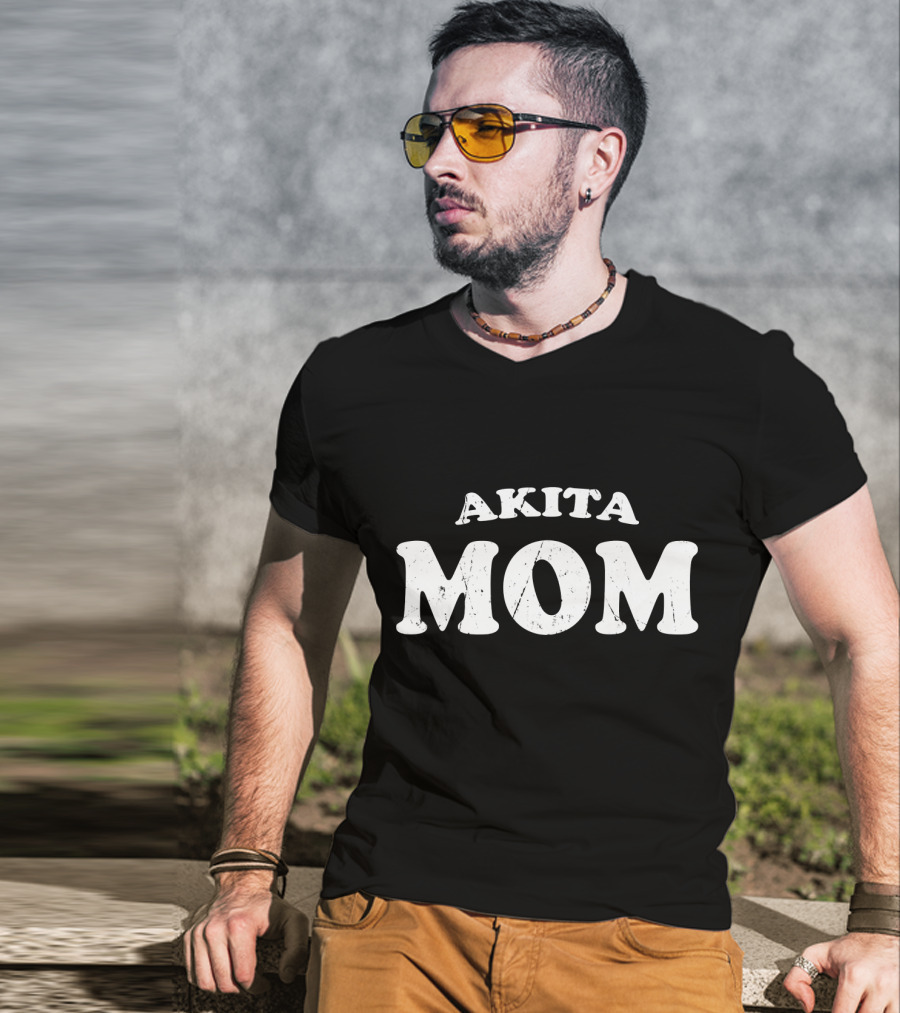 Akita Mom Dog Mother Cute Pet T-Shirt