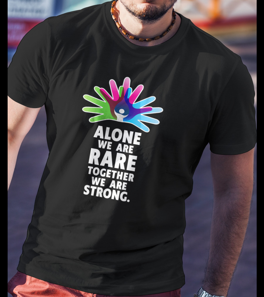 Alone We Are Rare Together We Are Strong Multicolored Hands T-Shirt