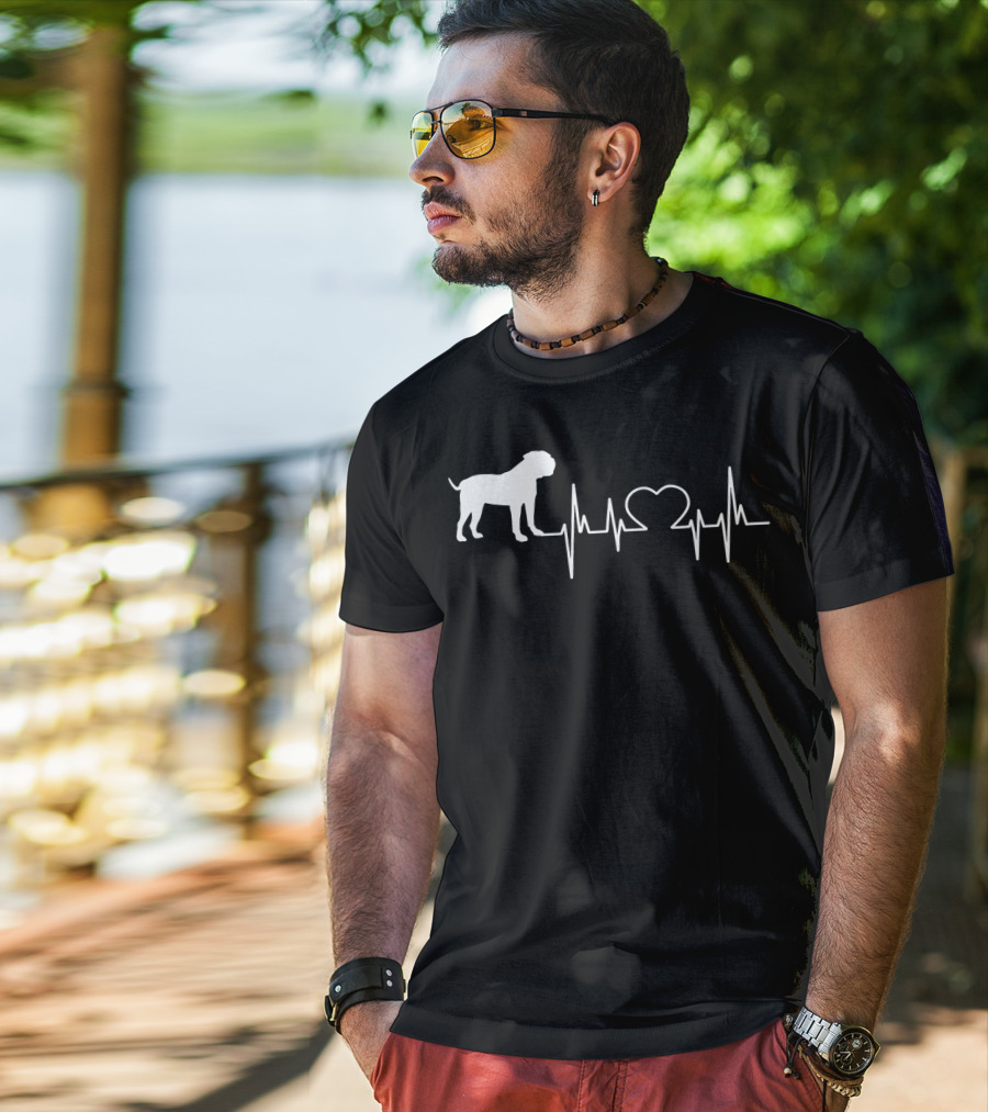 American Bulldog Heartbeat Line T-Shirt