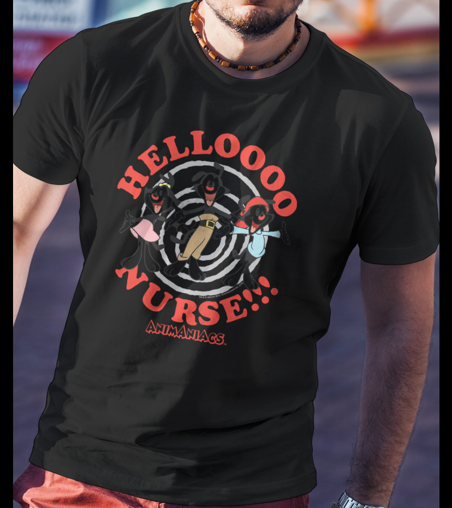 Animaniacs Helloooo Nurse Spiraling Characters T-Shirt