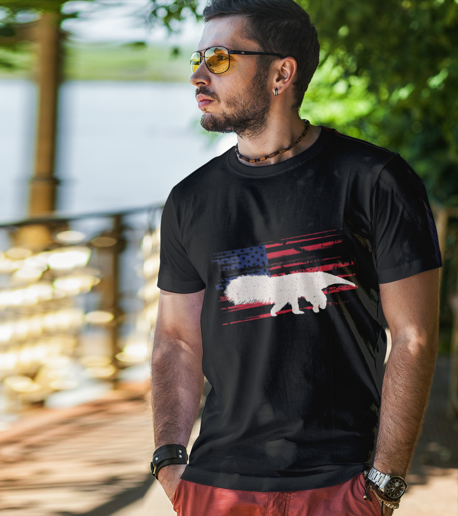 Anteater American Flag Ant Bear Patriot T-Shirt