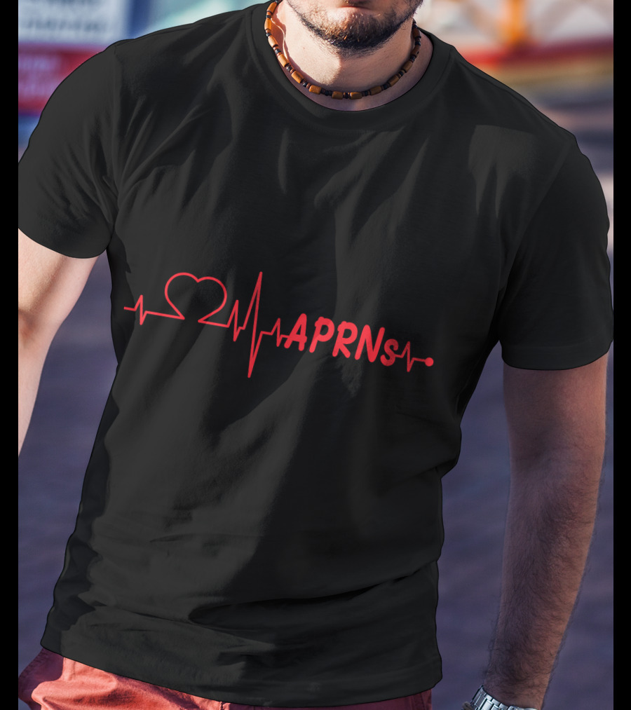APRNs Heartbeat Line With Heart T-Shirt