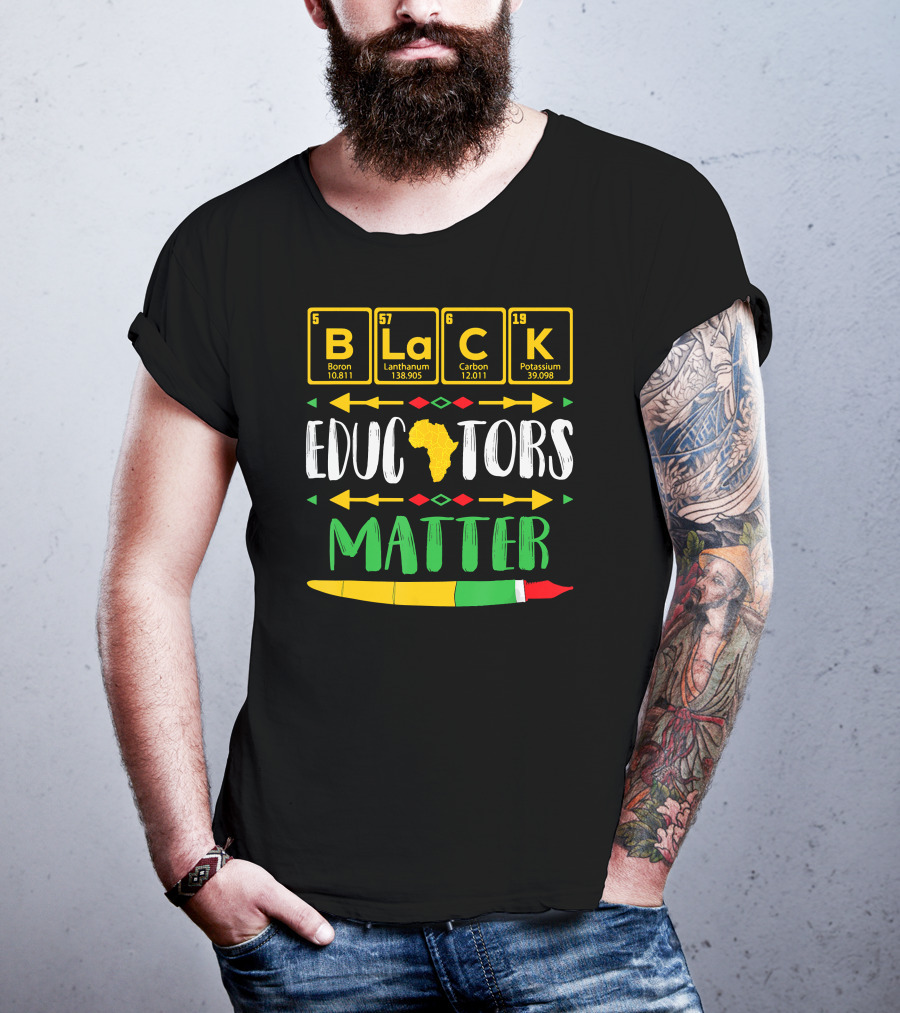 Black Educators Matter Africa Periodic Table T-Shirt