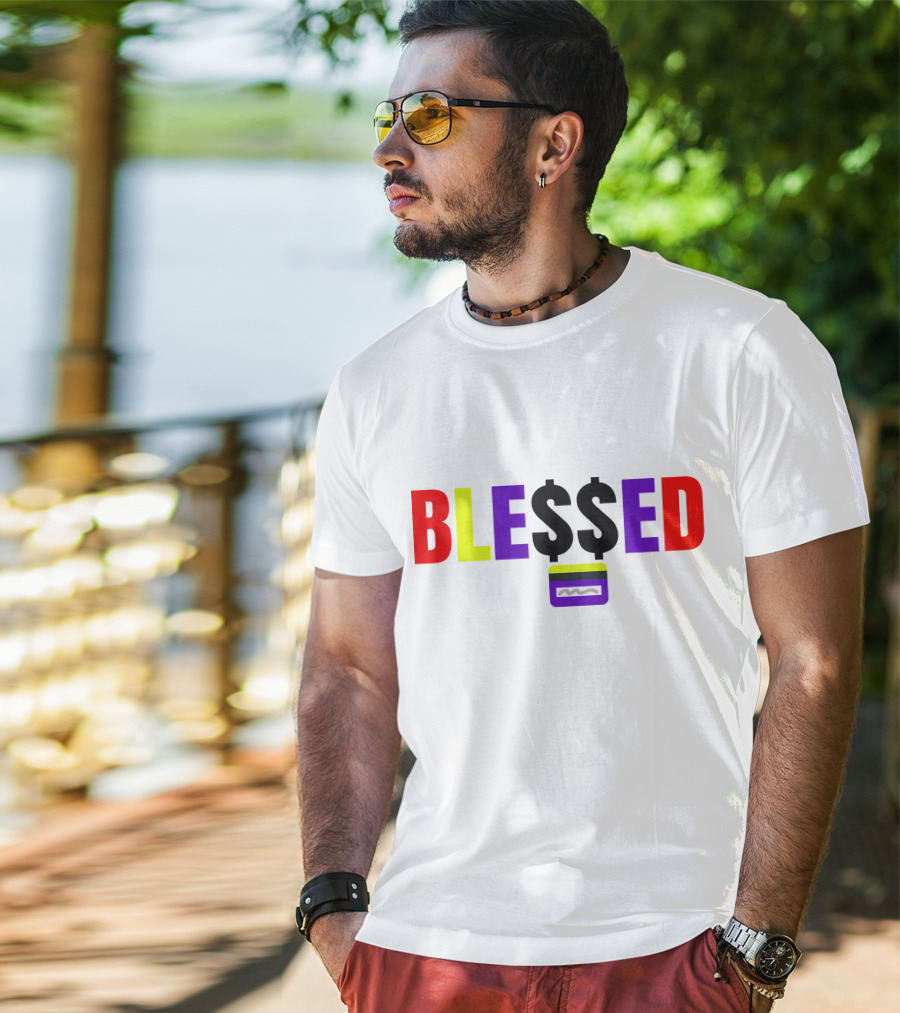 BLE$$ED WITH MONEY Credit Card T-Shirt