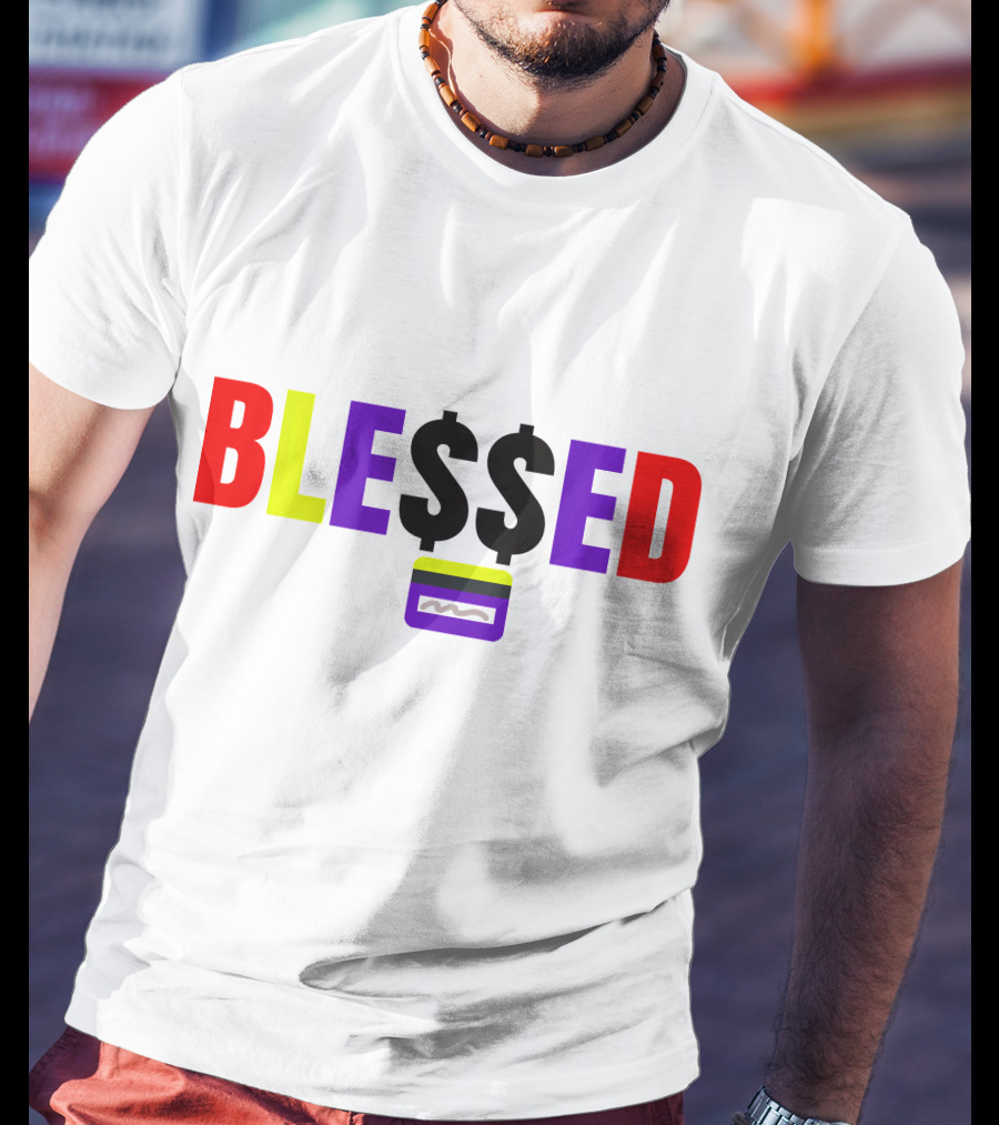 BLE$$ED WITH MONEY Credit Card T-Shirt
