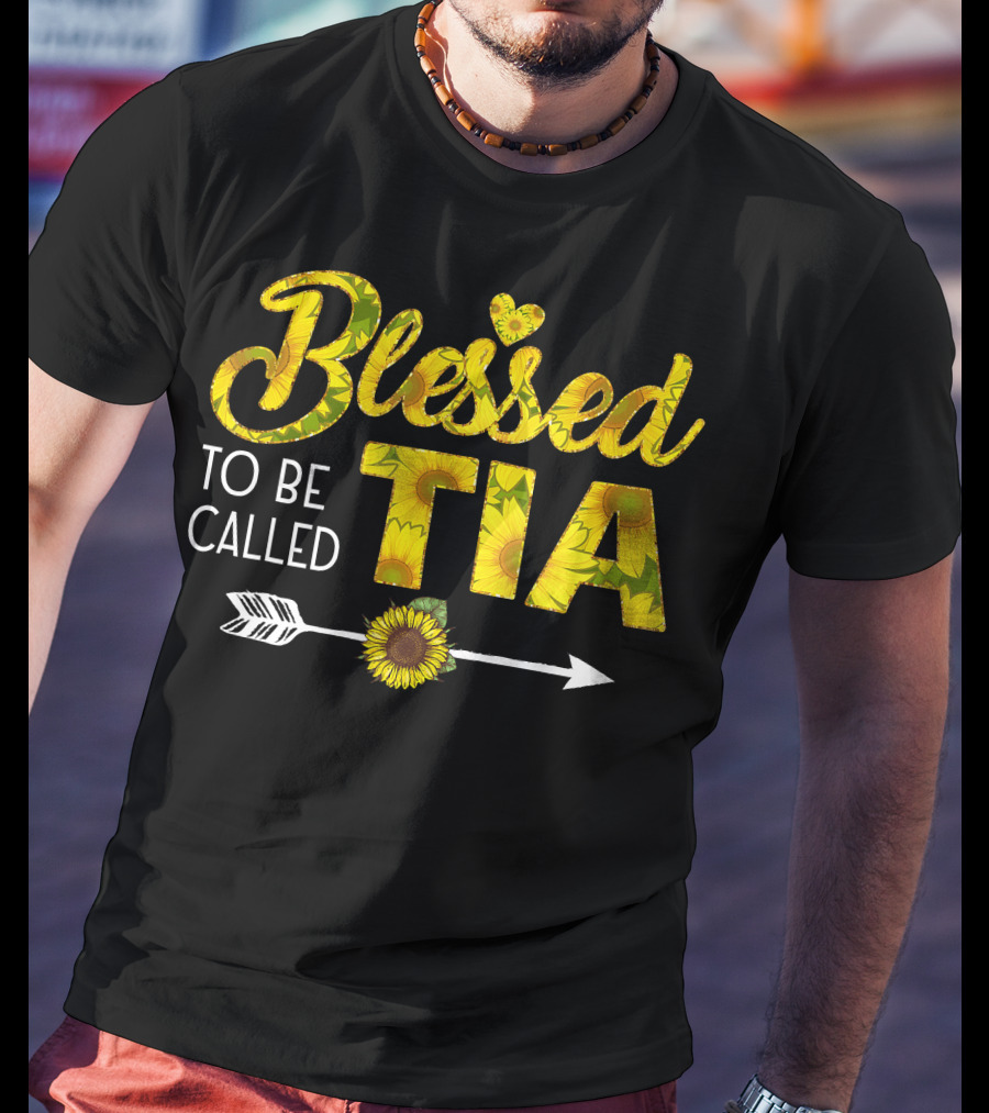 Blessed To Be Called Tia Sunflower Arrow T-Shirt