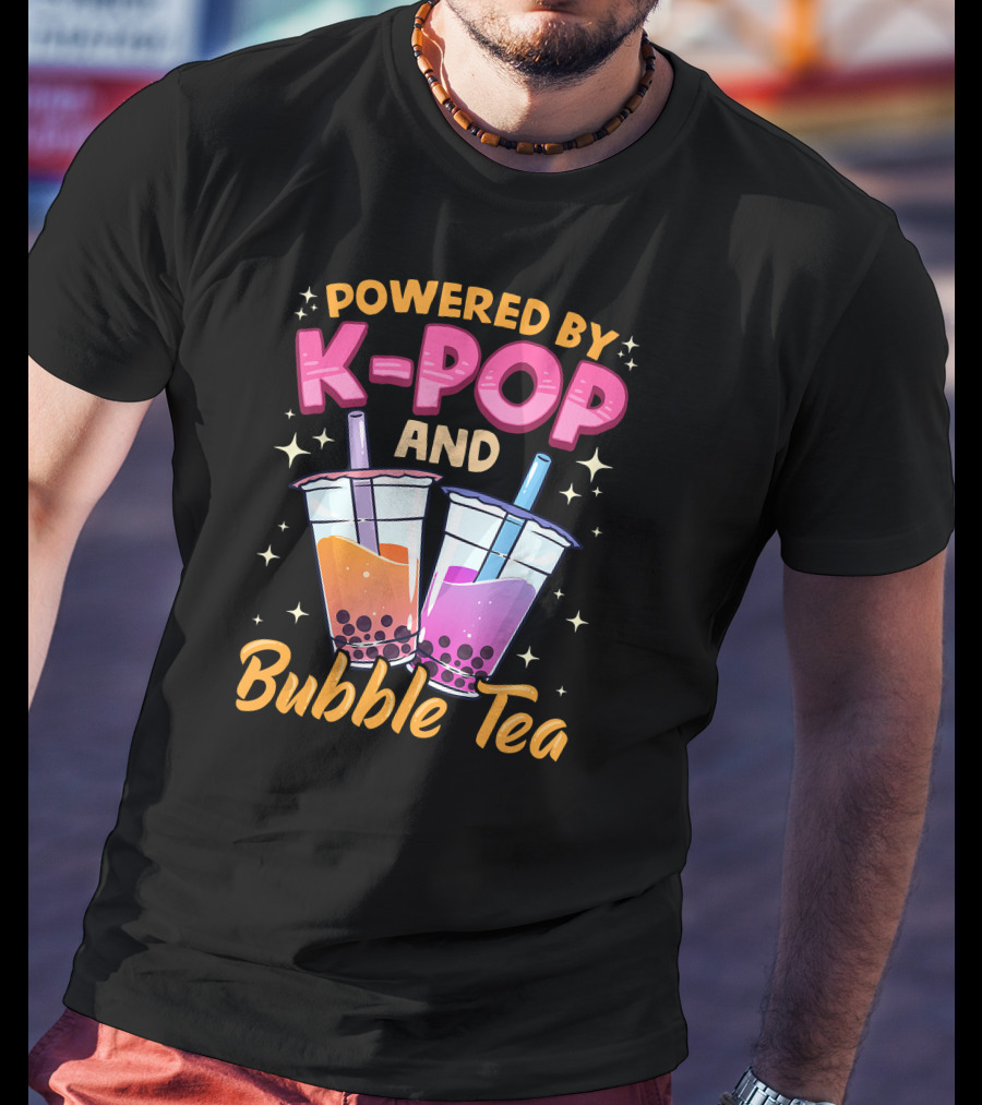 Bubble Tea Powered By K-POP And Music Lover Boba Kore T-Shirt
