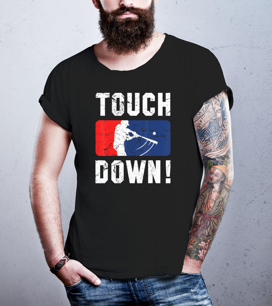 TOUCH DOWN Baseball Parody Iconic Wit T-Shirt