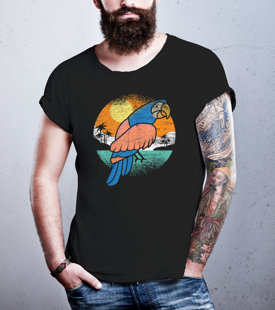 Tropic Sunset Parrot Bird Wildlife T-Shirt