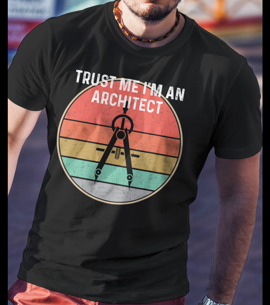 Trust Me I'm An Architect Retro Compass T-Shirt