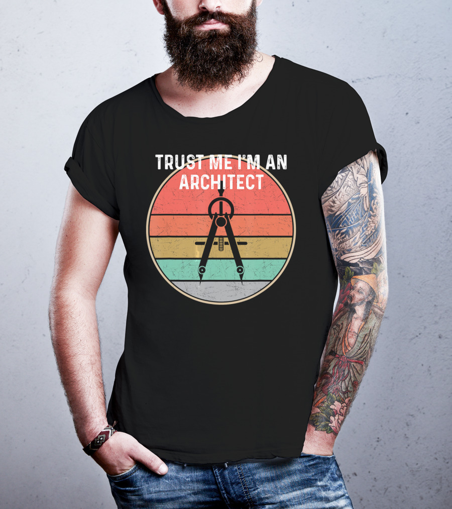 Trust Me I'm An Architect Retro Compass T-Shirt