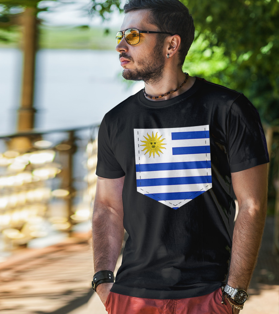 Uruguay Flag Emblem With Iconic Sun T-Shirt
