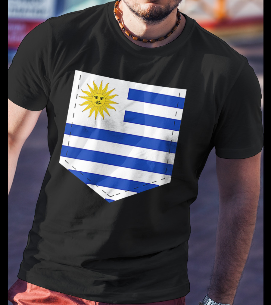 Uruguay Flag Emblem With Iconic Sun T-Shirt