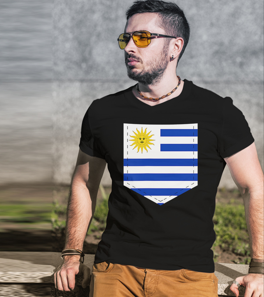 Uruguay Flag Emblem With Iconic Sun T-Shirt