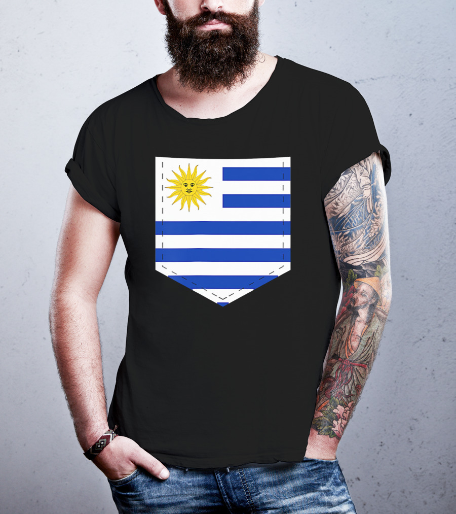 Uruguay Flag Emblem With Iconic Sun T-Shirt