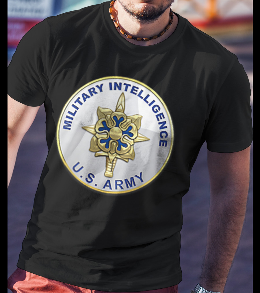 U.S. Army Military Intelligence Veteran Badge Emblem T-Shirt