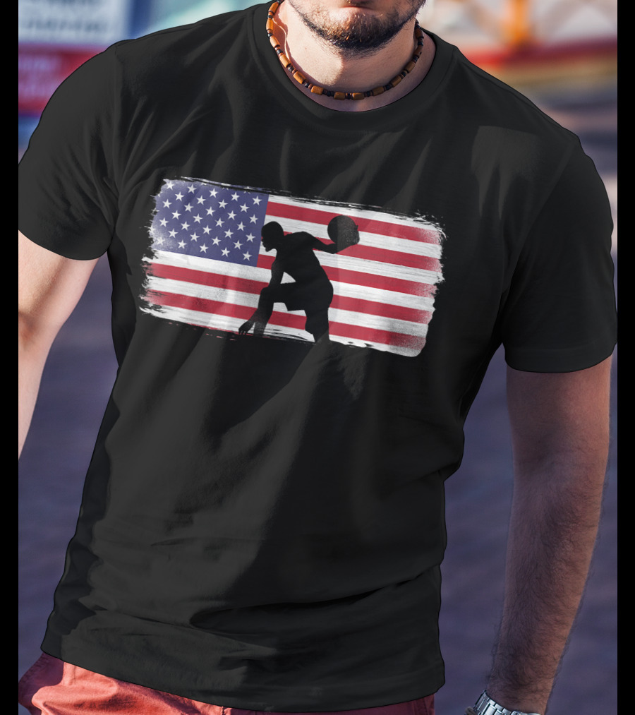 USA American Flag Basketball Player Perfect T-Shirt
