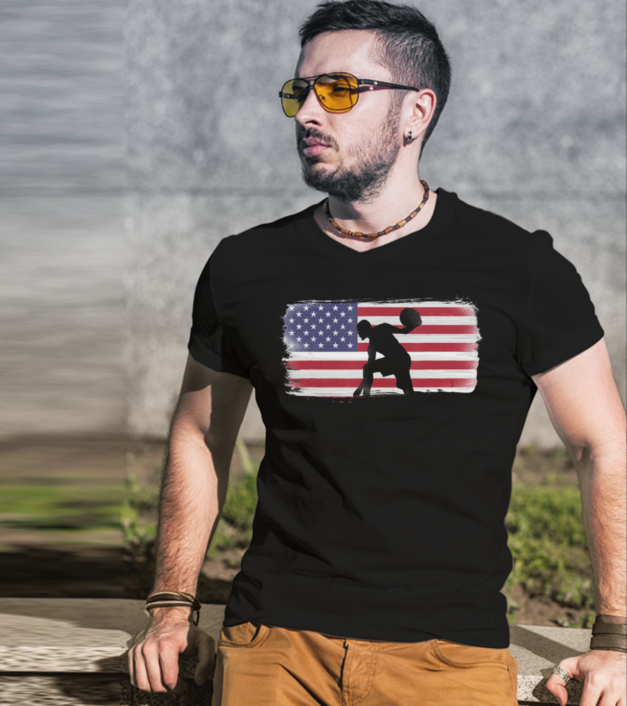 USA American Flag Basketball Player Perfect T-Shirt