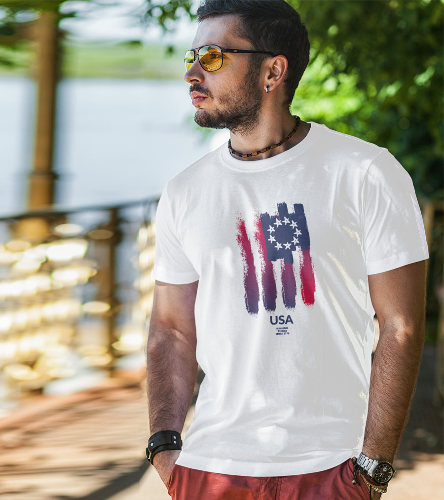 USA Running This Since 1776 Betsy Ross Flag T-Shirt