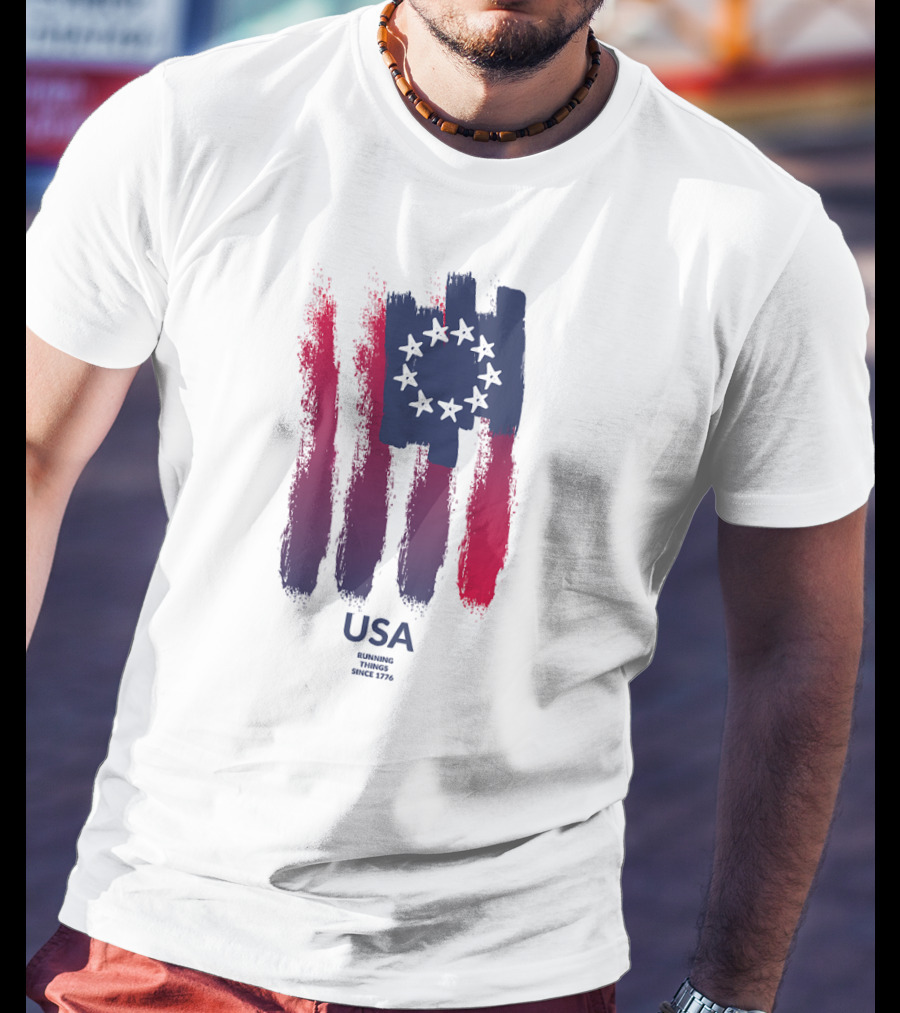 USA Running This Since 1776 Betsy Ross Flag T-Shirt