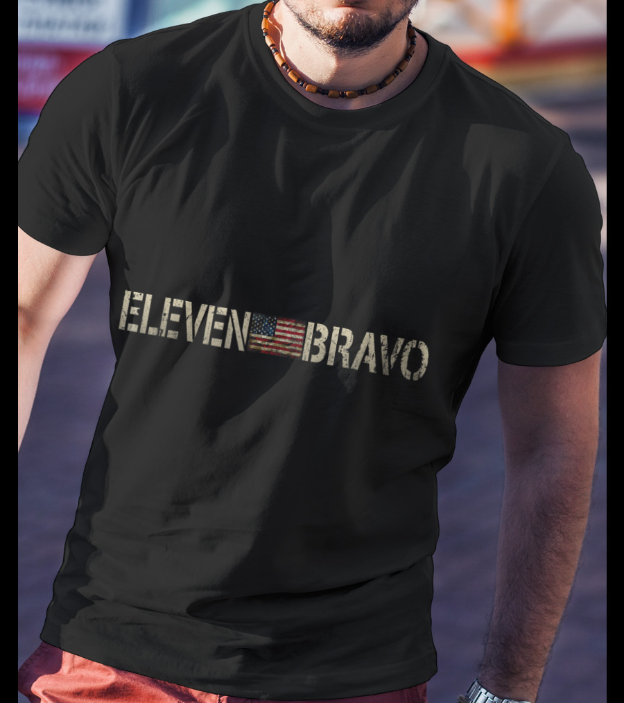 Eleven Bravo Vintage US Flag Infantry 11 Bravo T-Shirt