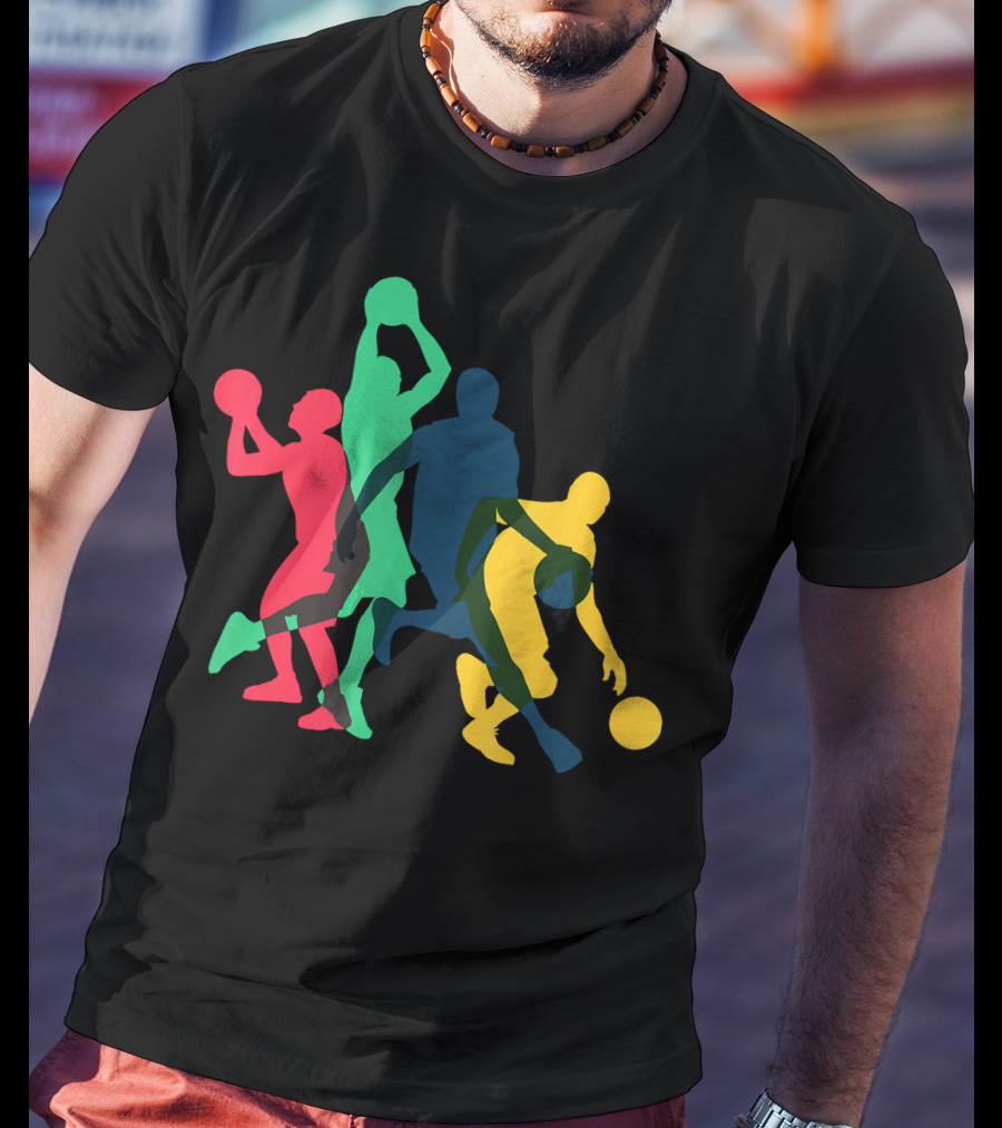 Vintage Colorful Basketball T-Shirt