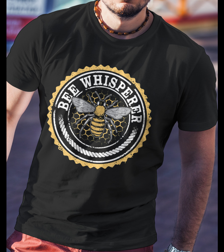 Bee Whisperer Vintage Honeycomb Beekeeper T-Shirt
