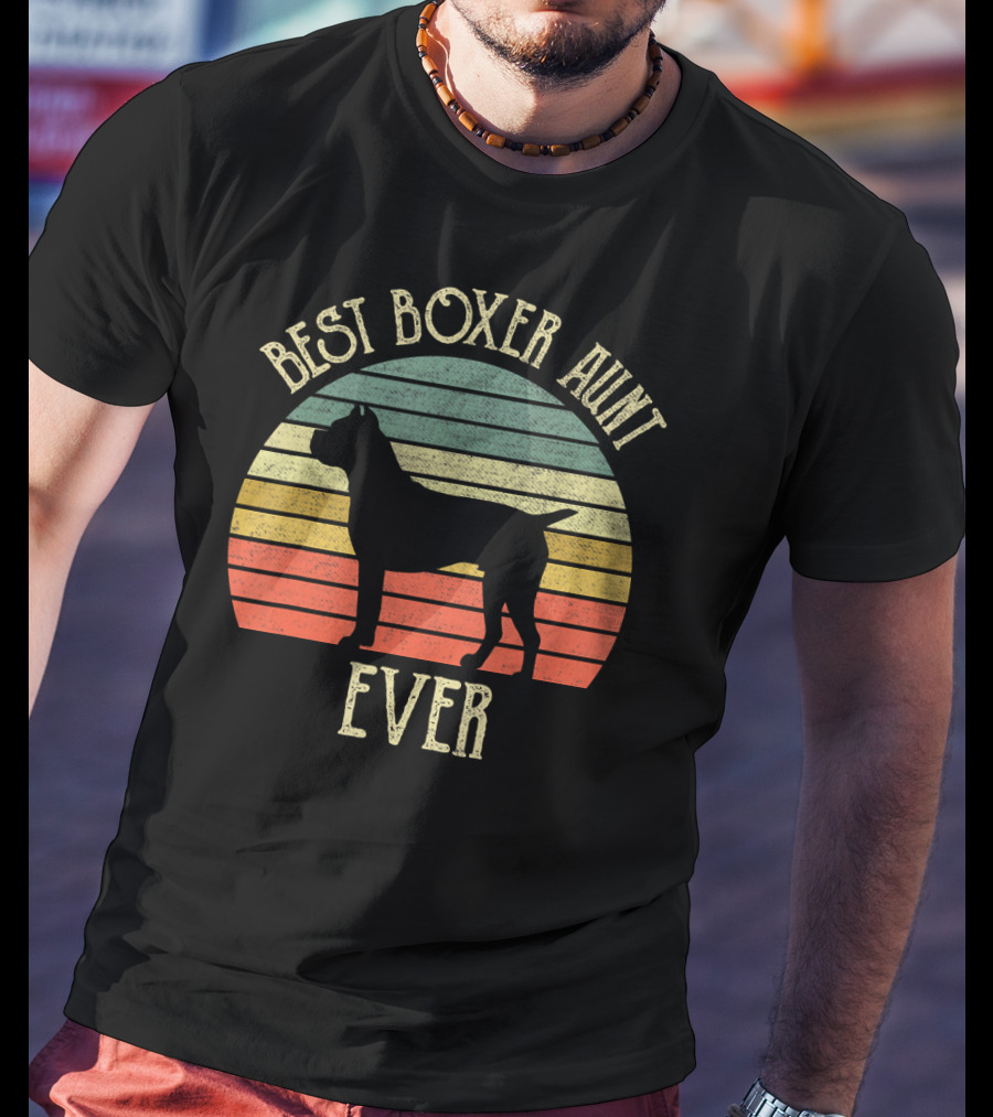Best Boxer Aunt EVER Vintage Dog T-Shirt