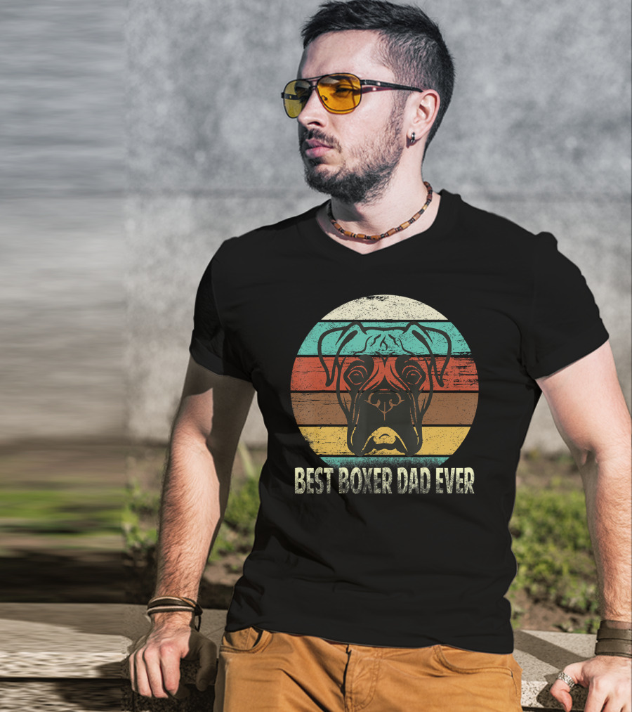 Best Boxer Dad Ever Vintage T-Shirt