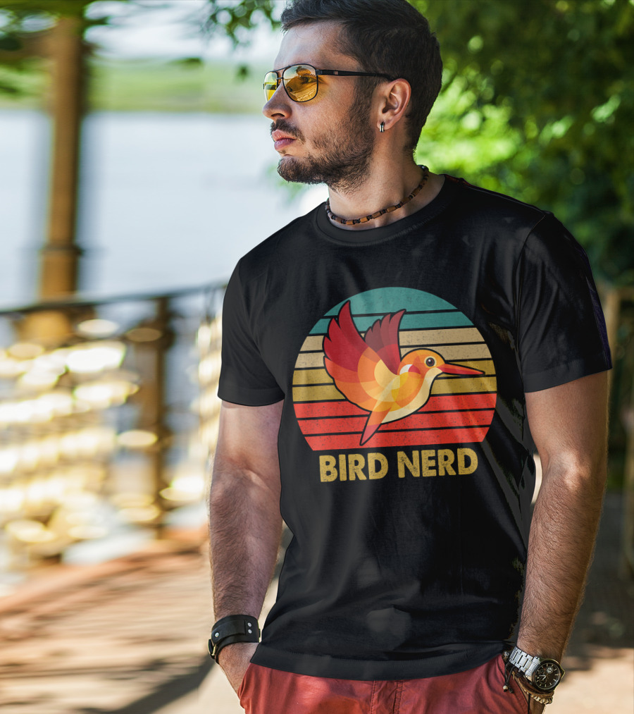 Bird Nerd Vintage Bird Inspired Retro Birding T-Shirt