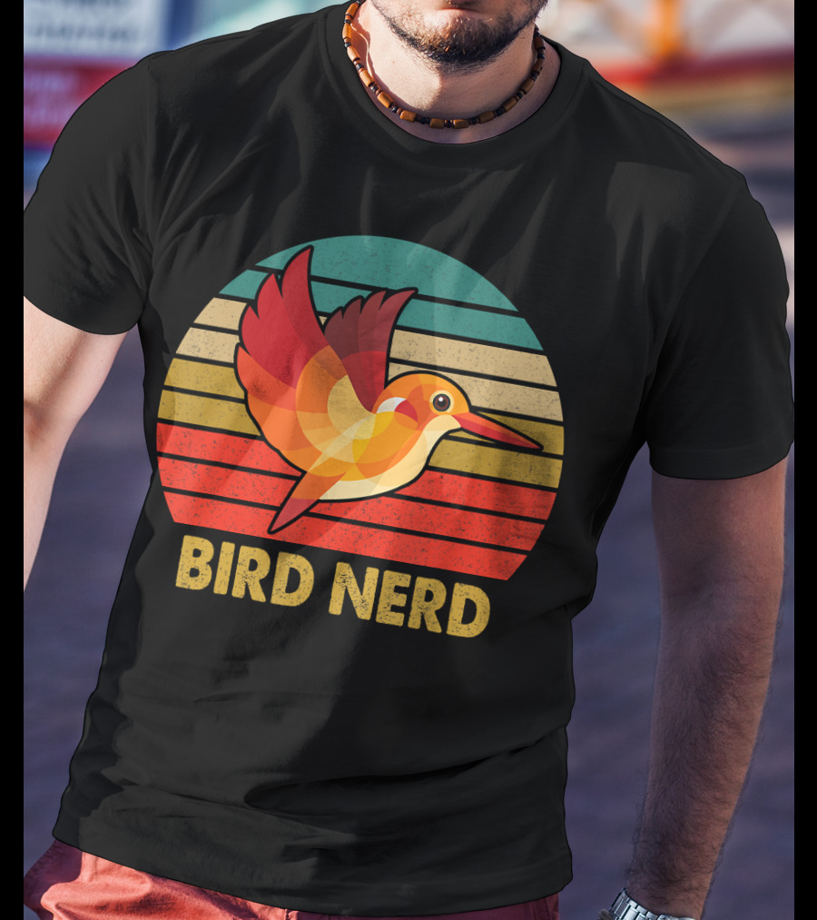 Bird Nerd Vintage Bird Inspired Retro Birding T-Shirt