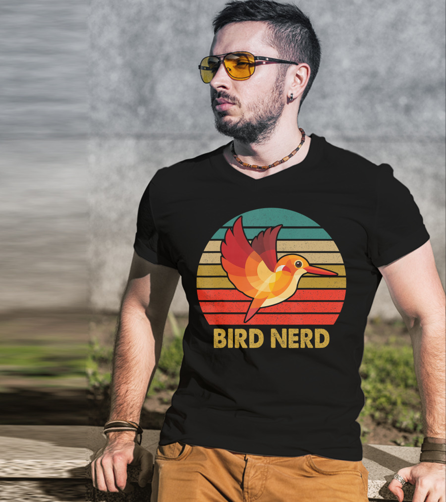 Bird Nerd Vintage Bird Inspired Retro Birding T-Shirt
