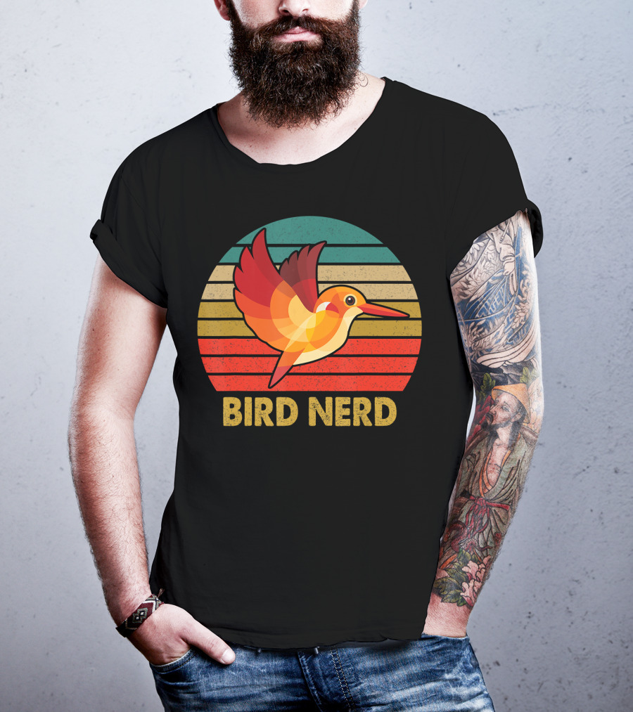 Bird Nerd Vintage Bird Inspired Retro Birding T-Shirt