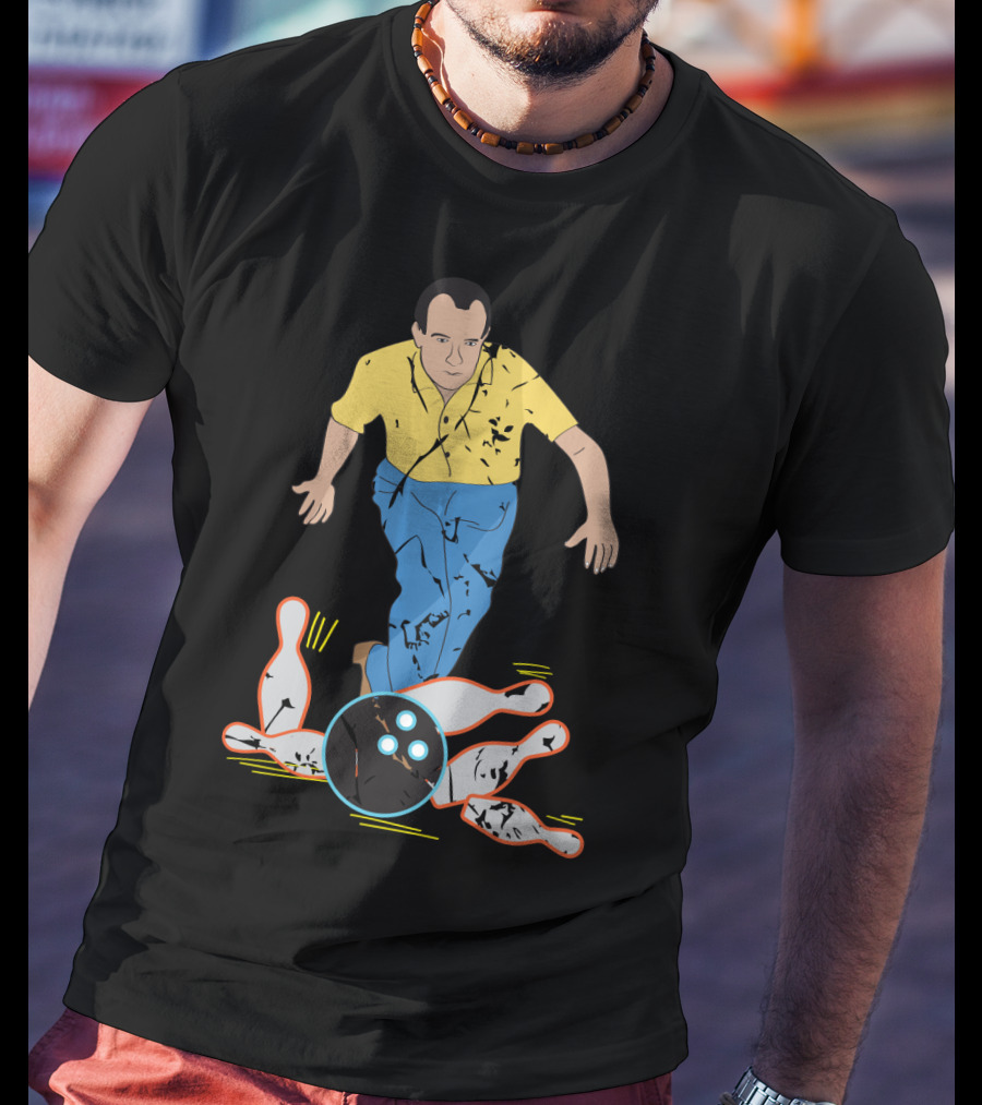 Vintage Bowling Strike Nixon Pin Action T-Shirt