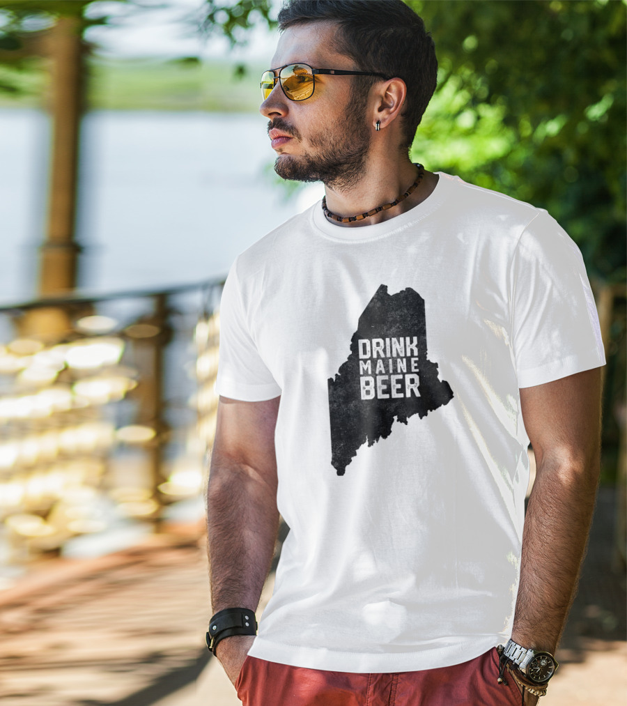Drink Maine Beer Vintage Local Craft State T-Shirt