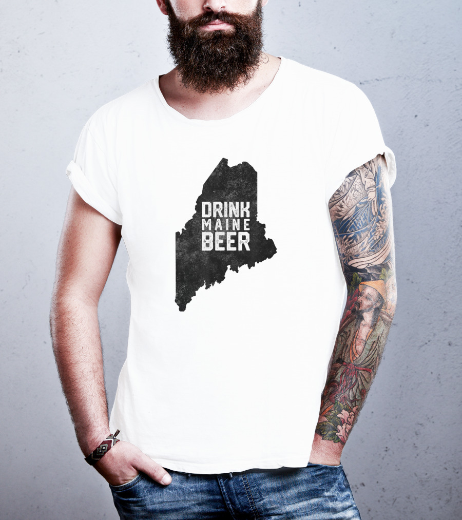 Drink Maine Beer Vintage Local Craft State T-Shirt