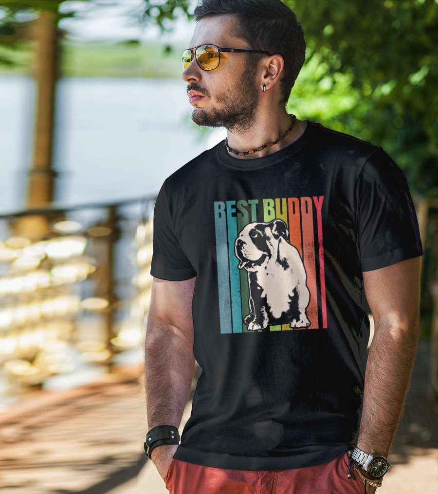 BEST BUDDY Vintage English Bulldog T-Shirt