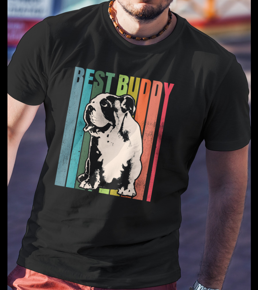 BEST BUDDY Vintage English Bulldog T-Shirt
