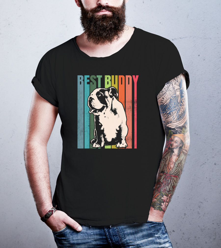 BEST BUDDY Vintage English Bulldog T-Shirt